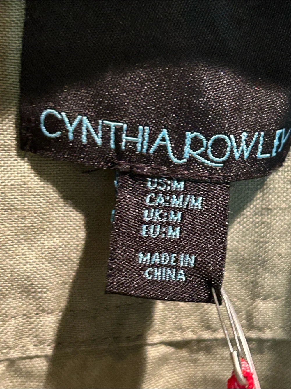 Cynthia Rowley Olive Utility Drawstring Waist Jacket Size M